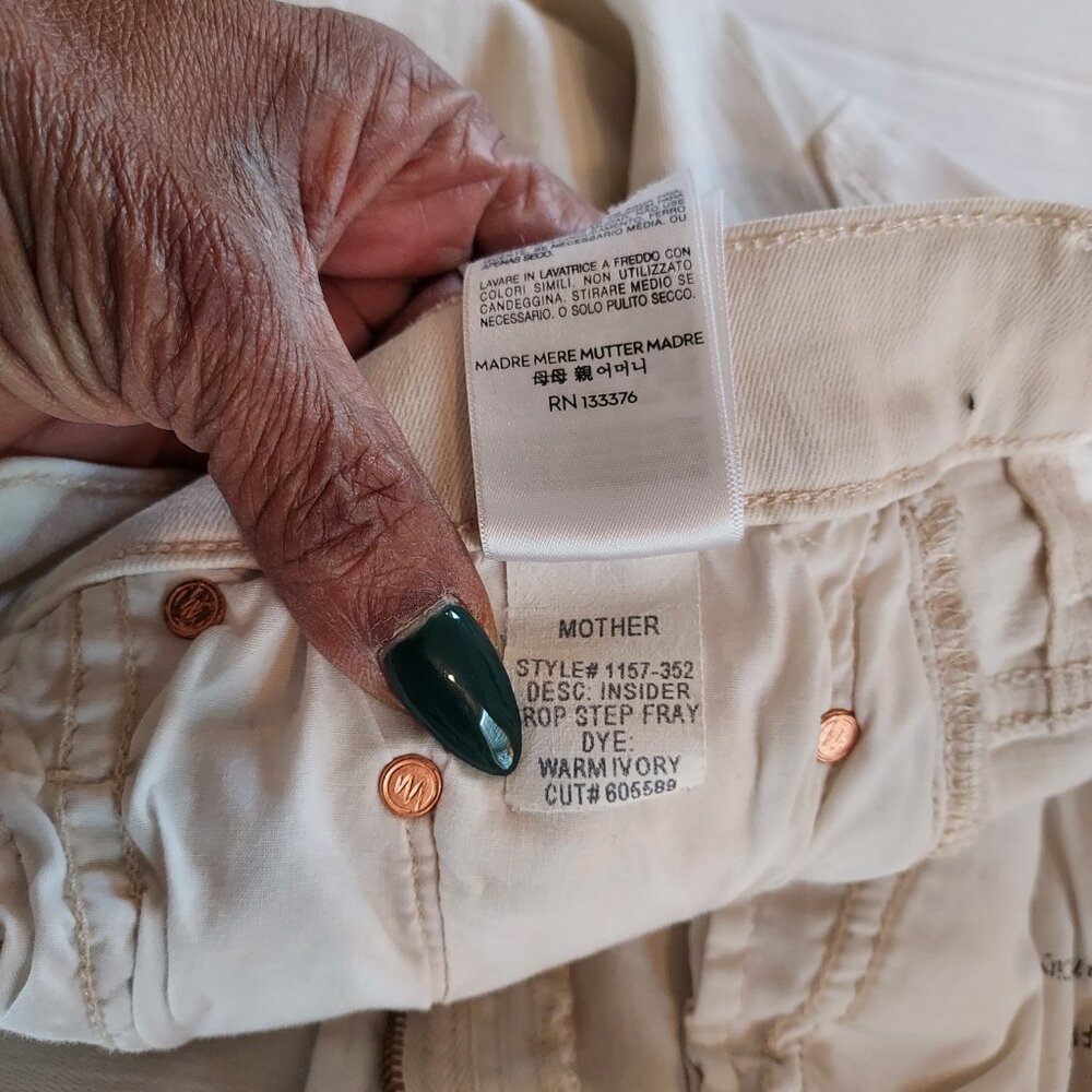 Mother The Insider Crop Step Fray Jeans Size 29 - Picture 9 of 14